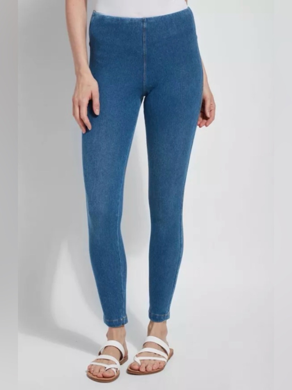Lysse High-Rise Skinny toothpick Jeans in Medium Blue